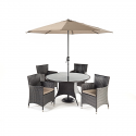 Port Royal Luxe Round Dining 4 Chair set 