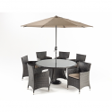 Port Royal Luxe 6 Seater Round Garden Dining Set