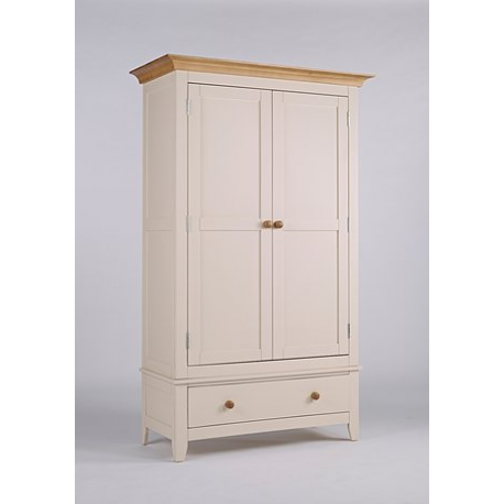 Camden Ivory Double + 2 drawer wardrobe