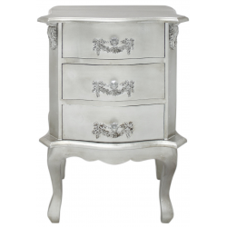 Antique Silver 3 Drawer Side Table