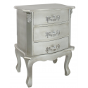 Antique Silver 3 Drawer Side Table