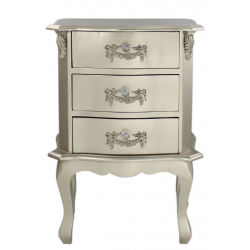 Champagne 3 Drawer Side Table