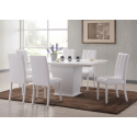 Feather White Dining Table + 6 Chair Set