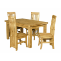 Salto Small Waxed Solid Pine Table and 4 Chairs