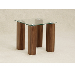 Mirage Clear Glass Side Table