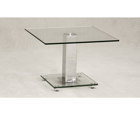 Ankara Clear Glass Side Lamp Table